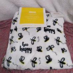Super sft throw blanket "Bee Happy"